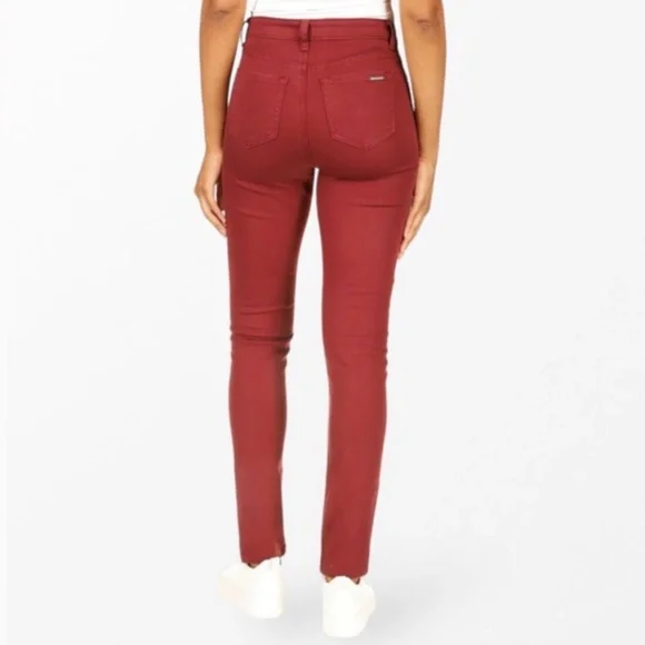 MICHAEL Michael Kors Stretch High Rise Merlot Skinny Jeans - Picture 3 of 5